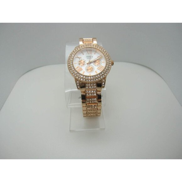 Women's Ashley Quartz Crystals WR Analog Crystal 40mm Dial Watch (C661) - Picture 3 of 12